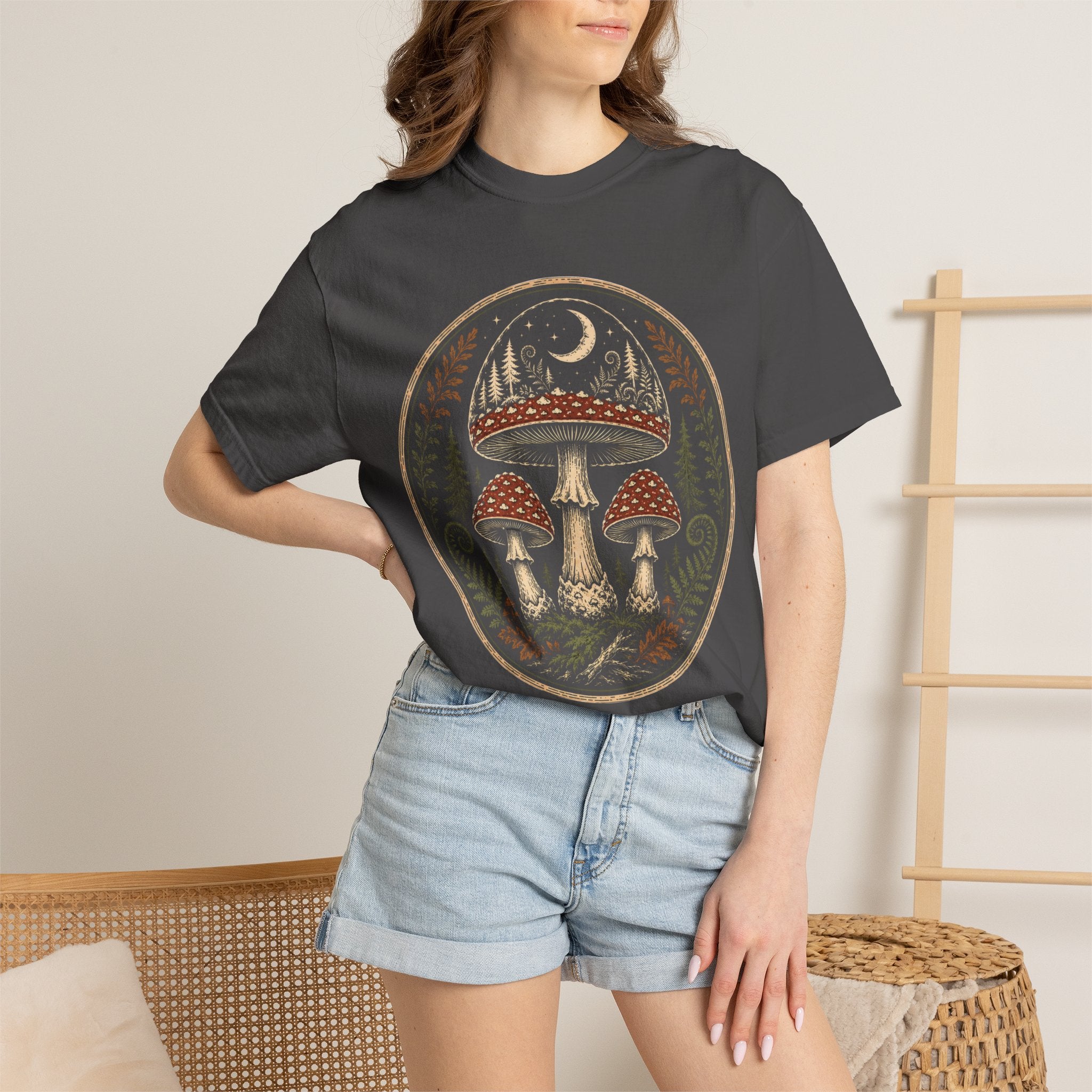 Moonlit Mycology Emblem T‑Shirt