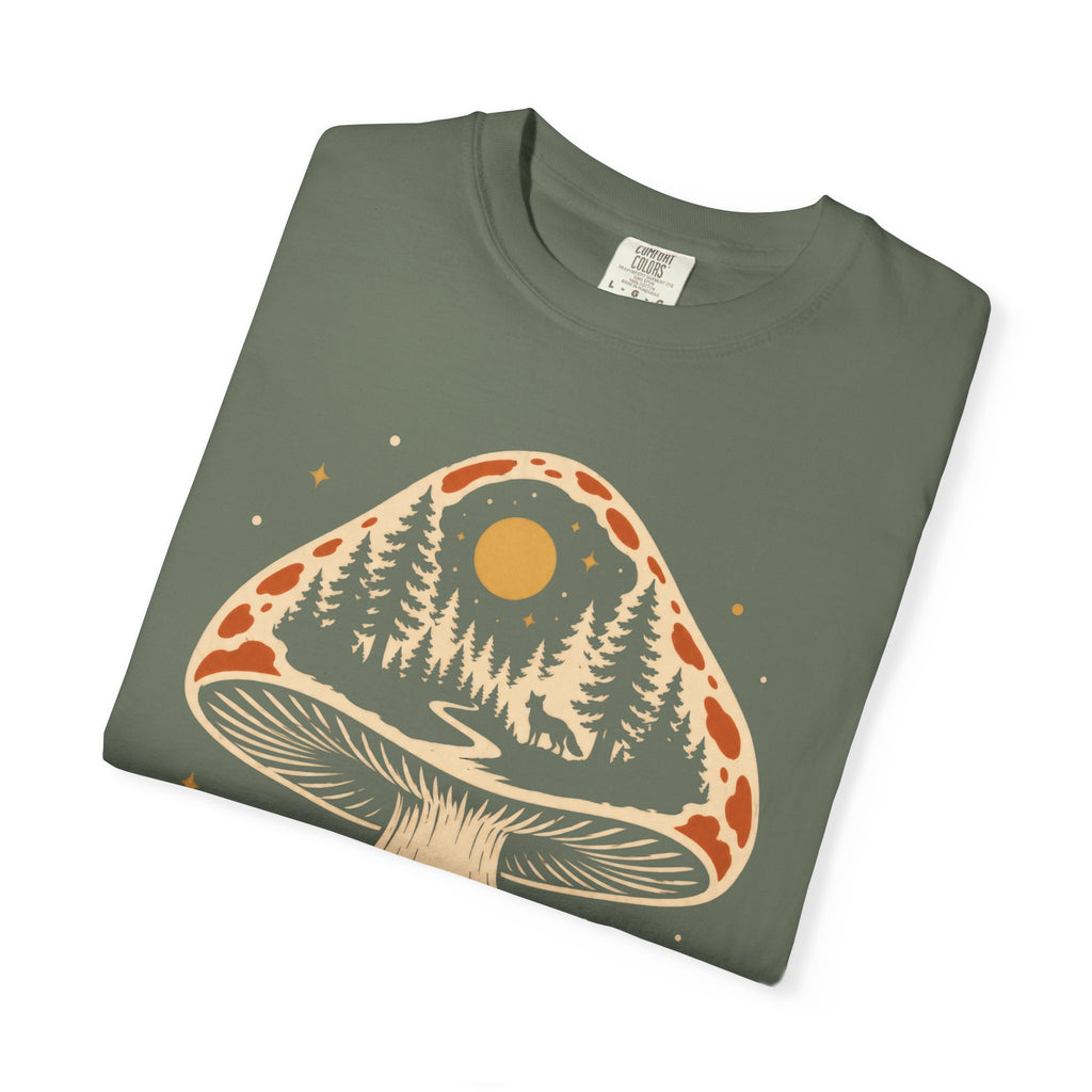 Hidden Forest Silhouette Mushroom T‑Shirt