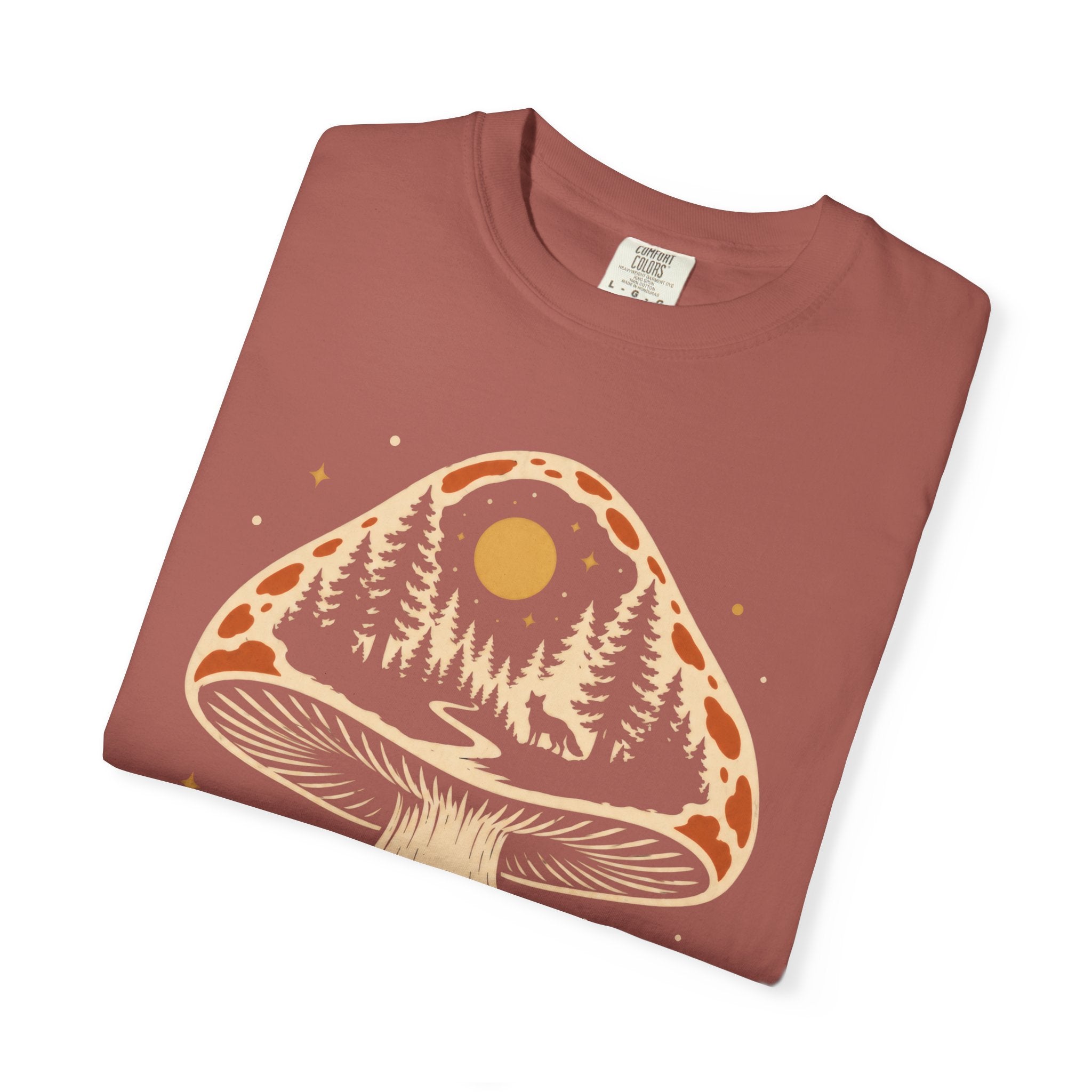 Hidden Forest Silhouette Mushroom T‑Shirt