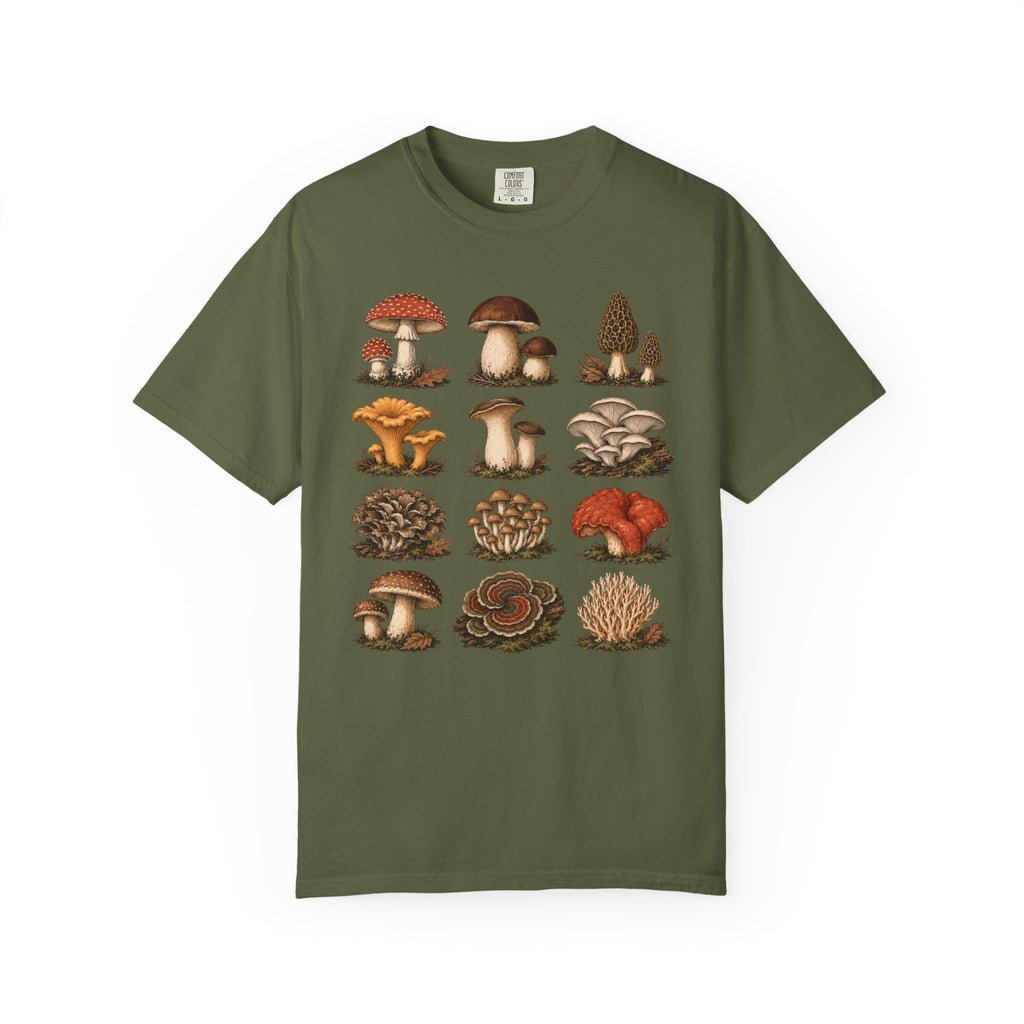 Mushroom Specimen Grid T-Shirt