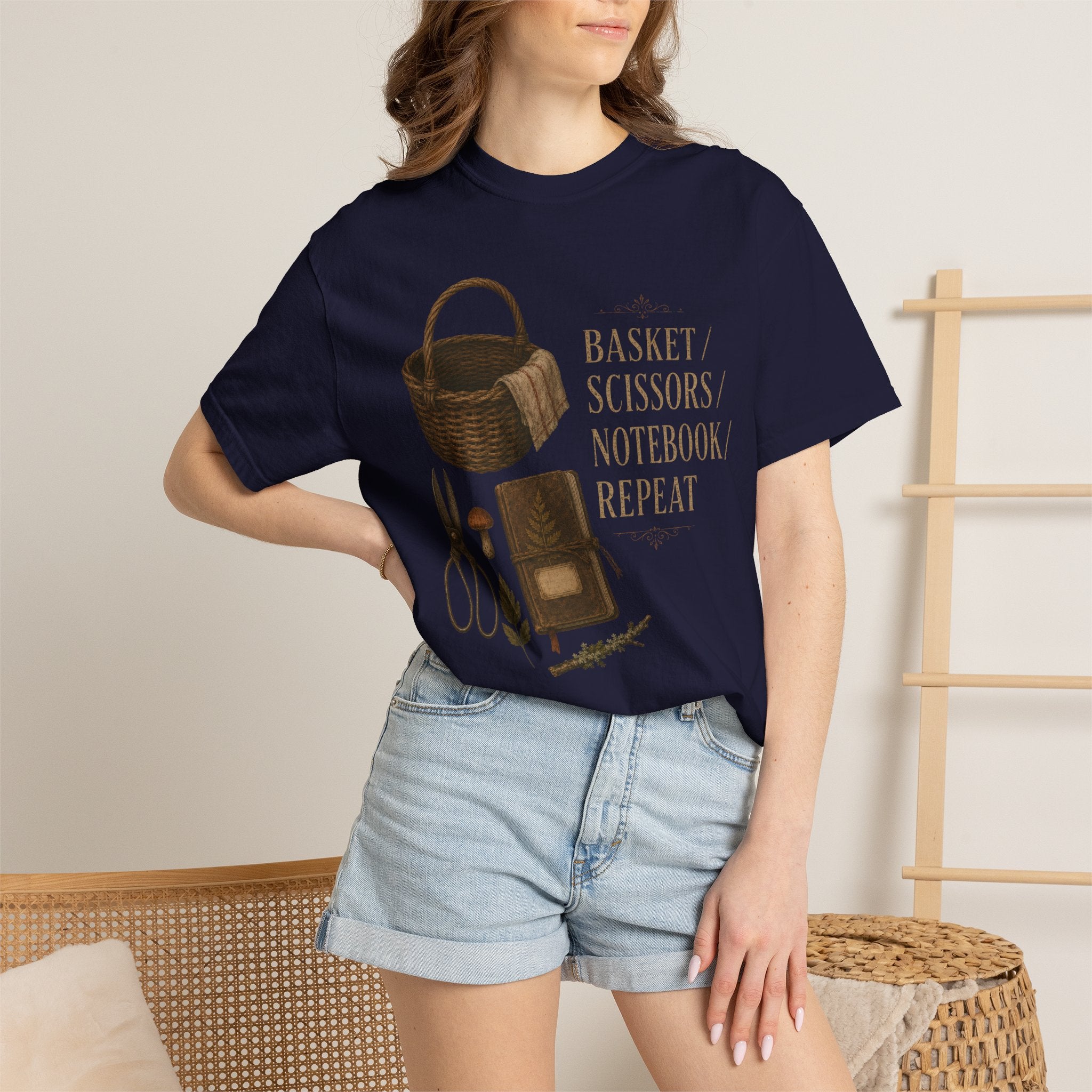 Basket Scissors Notebook Repeat T‑Shirt