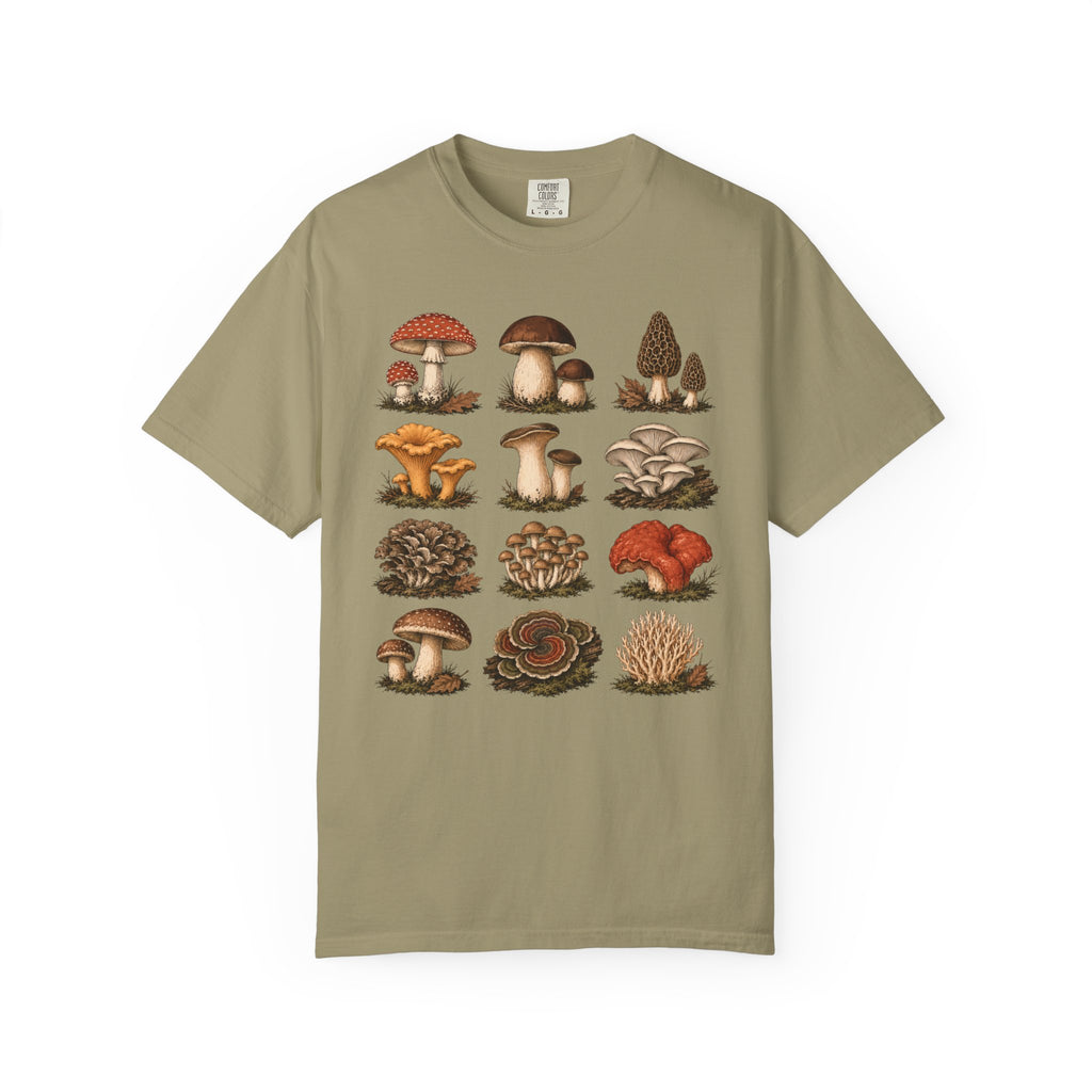 Mushroom Specimen Grid T-Shirt