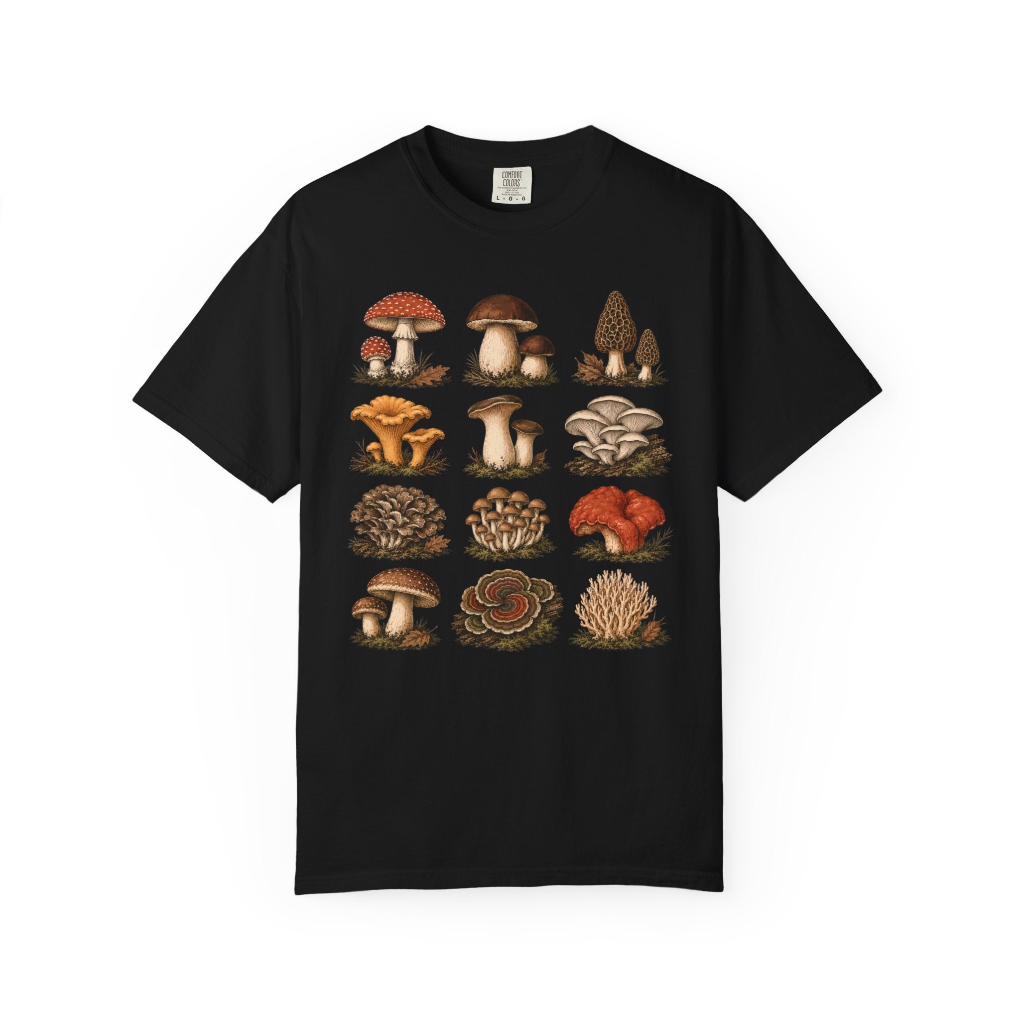Mushroom Specimen Grid T-Shirt