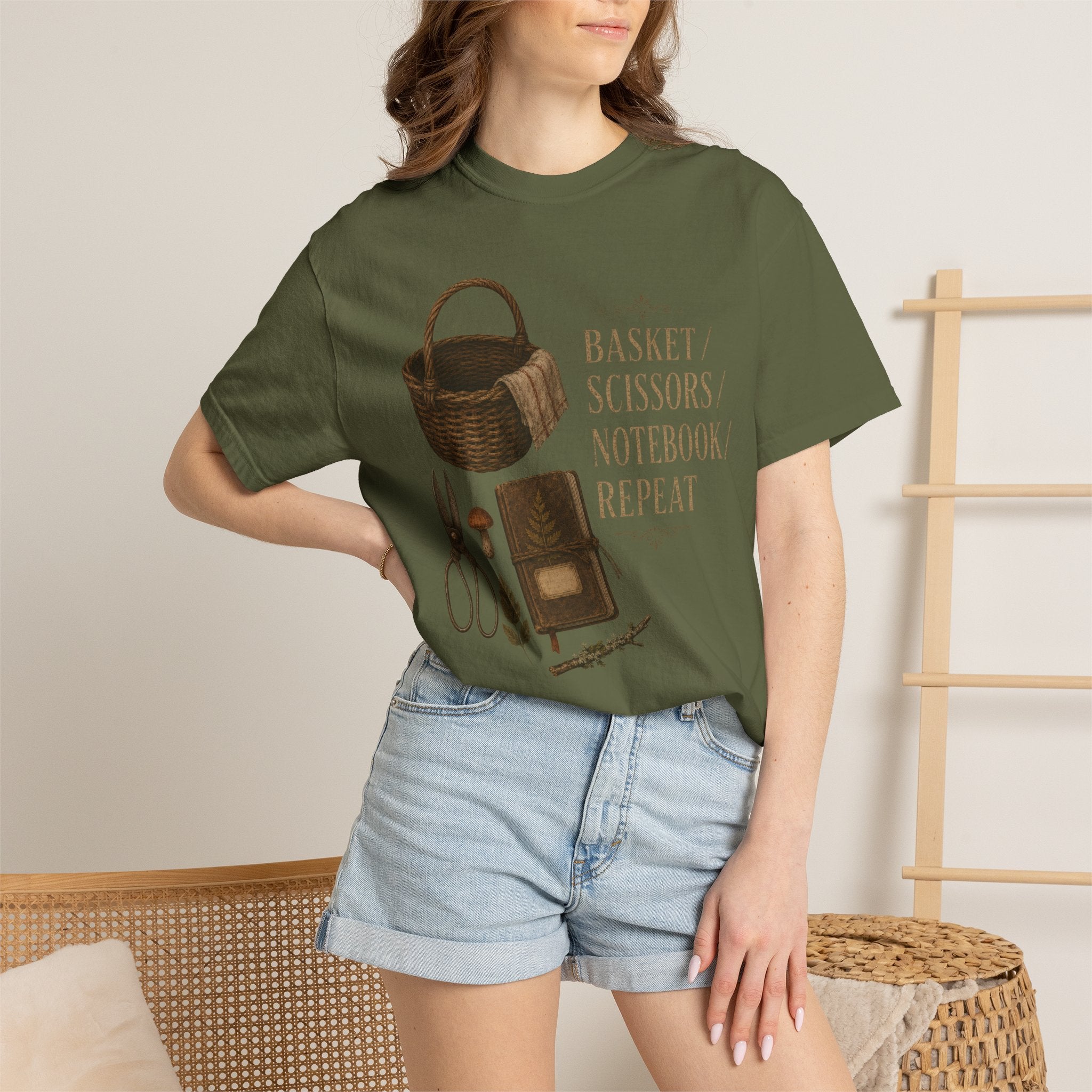 Basket Scissors Notebook Repeat T‑Shirt