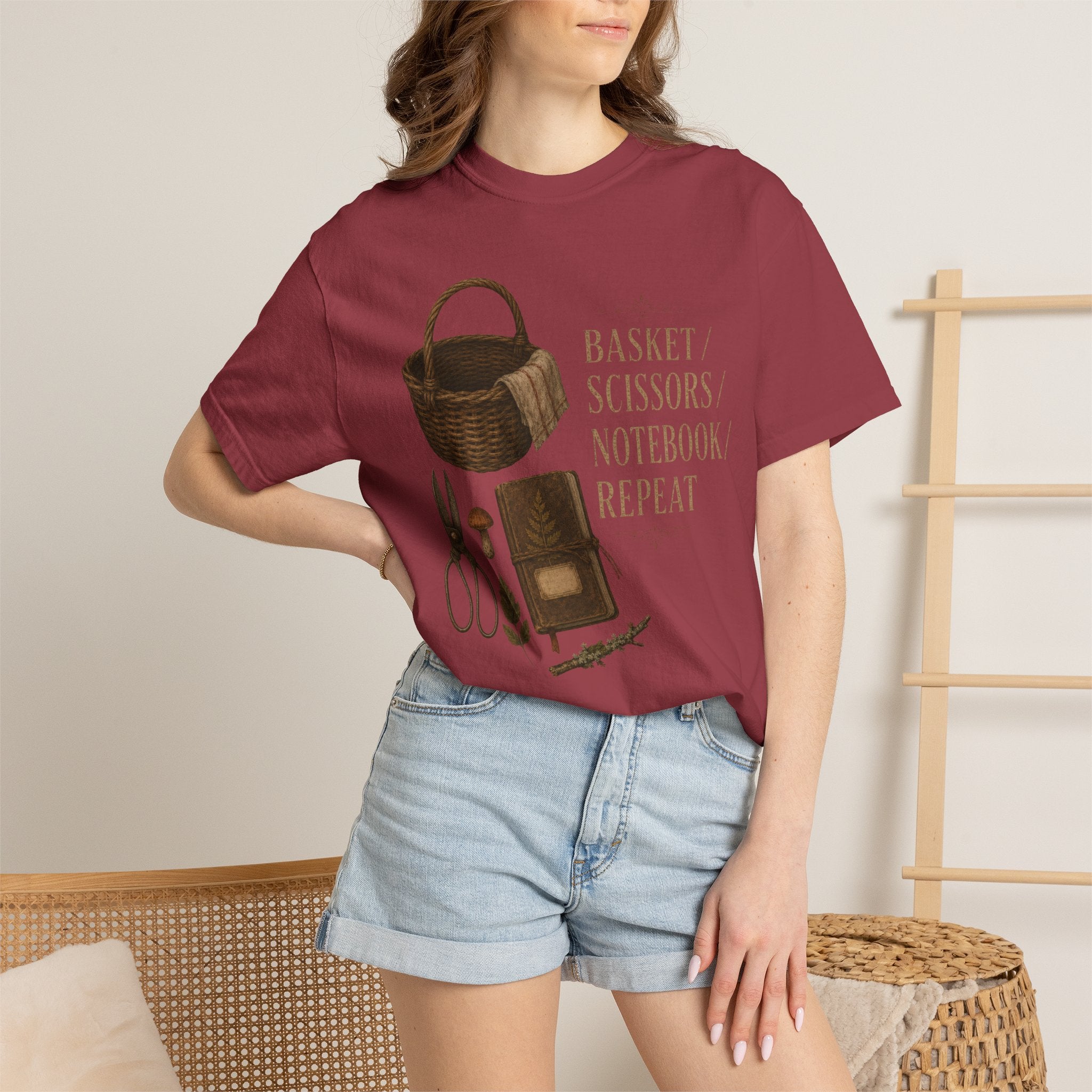 Basket Scissors Notebook Repeat T‑Shirt