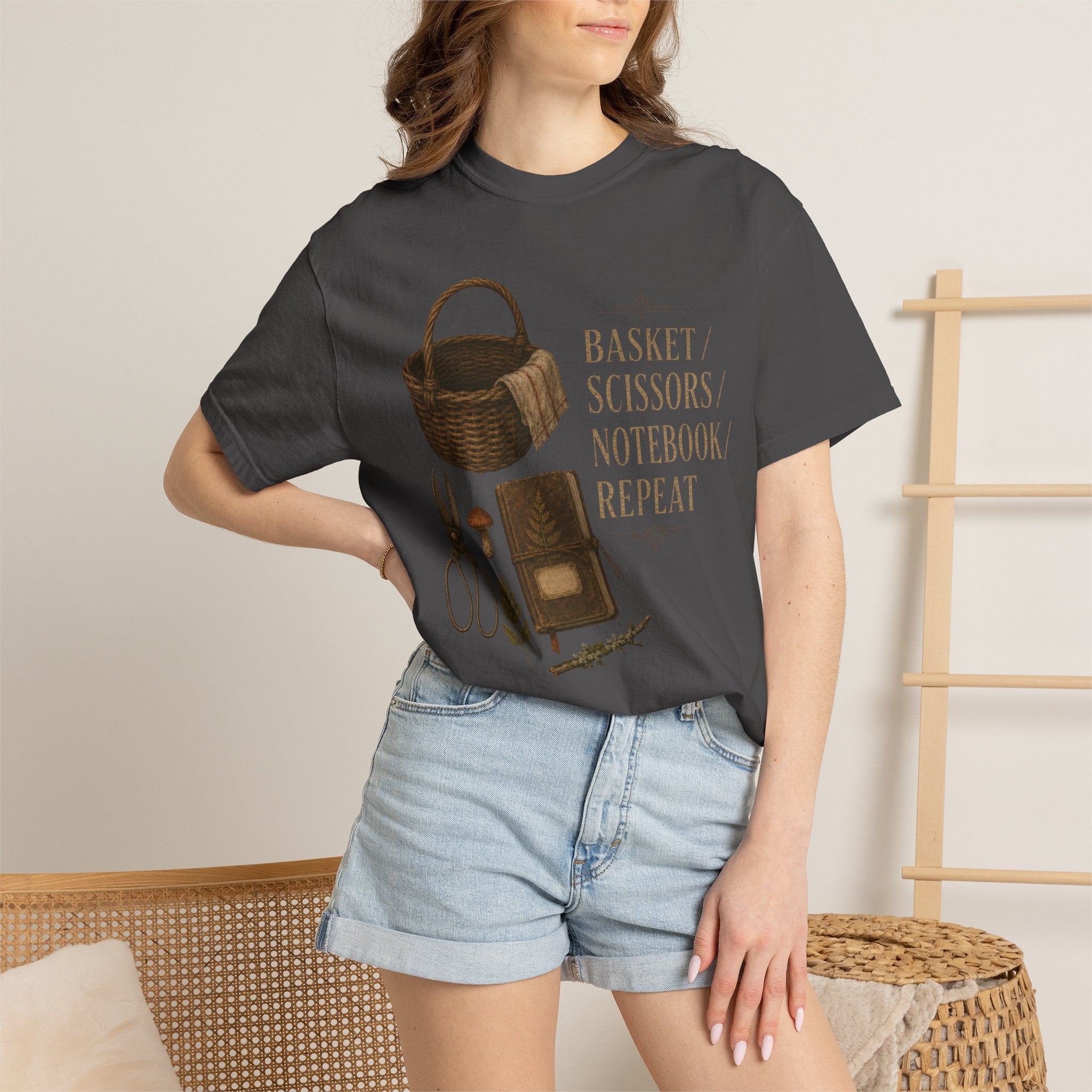 Basket Scissors Notebook Repeat T‑Shirt
