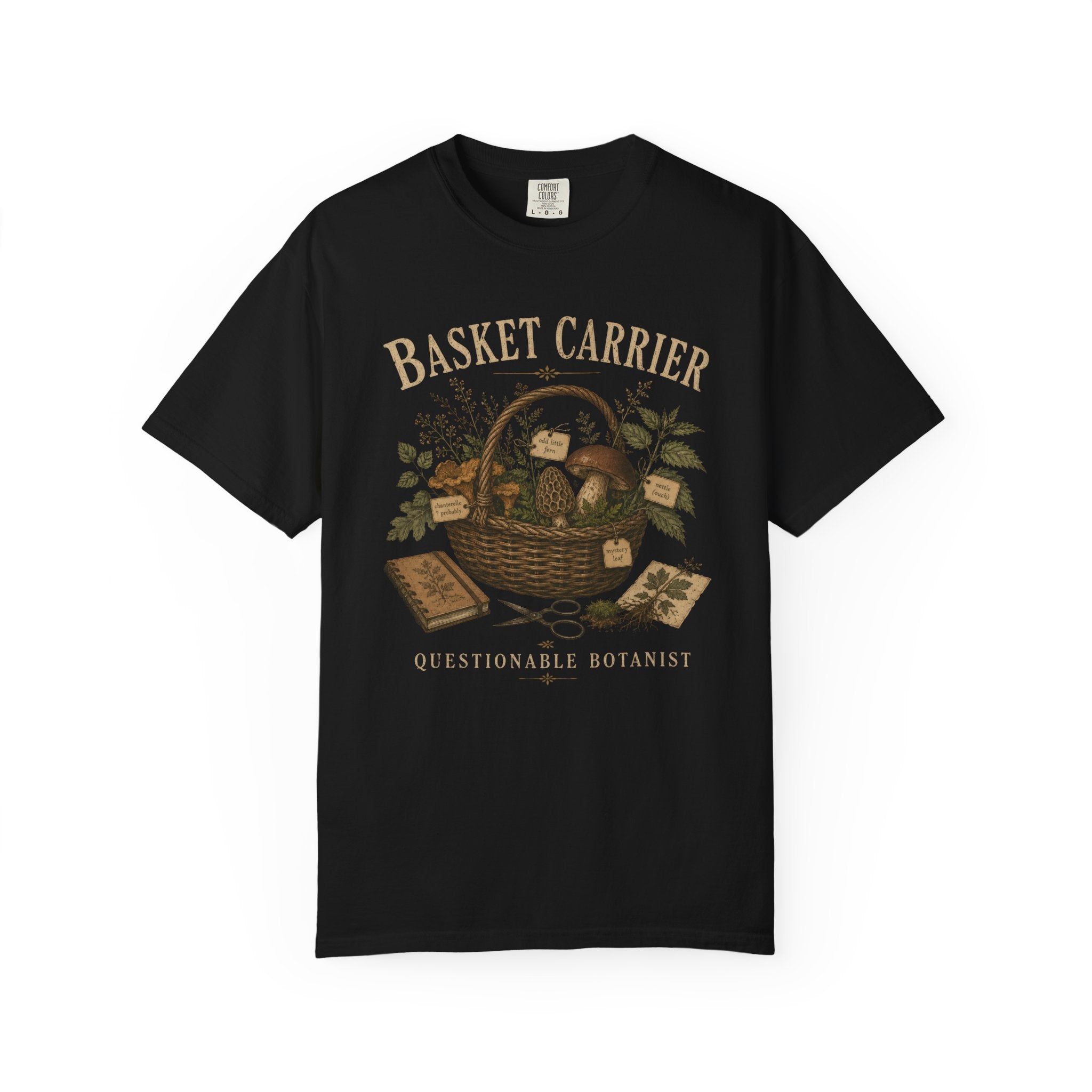 Basket Carrier, Questionable Botanist T‑Shirt