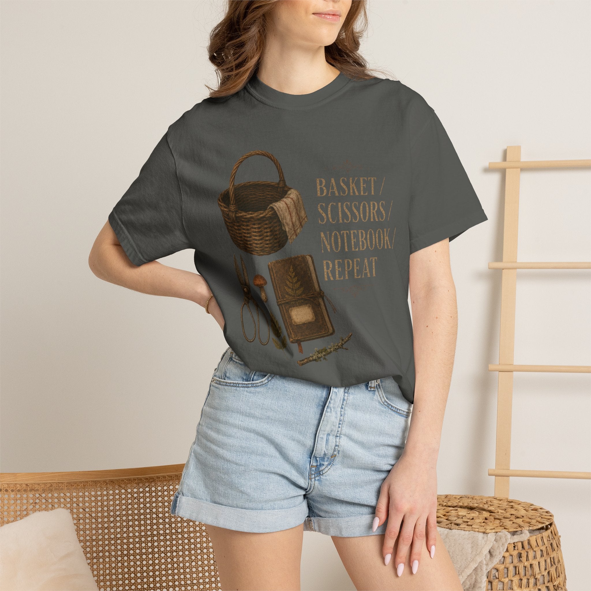 Basket Scissors Notebook Repeat T‑Shirt