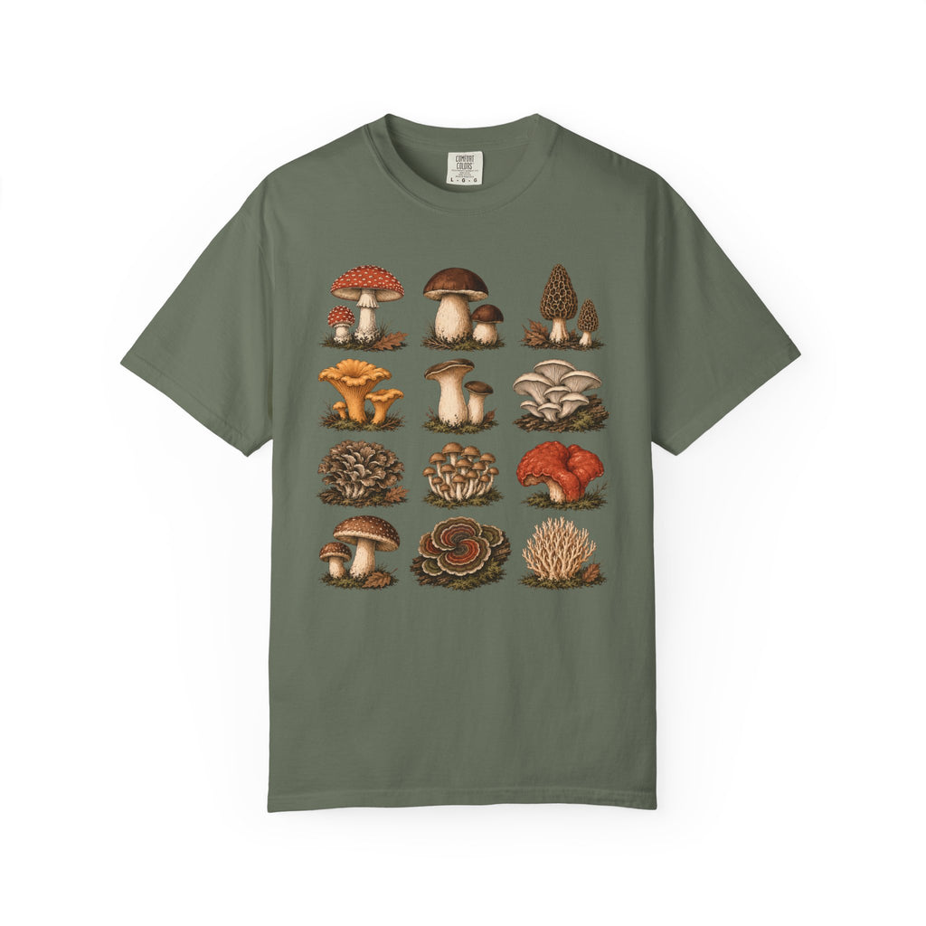 Mushroom Specimen Grid T-Shirt