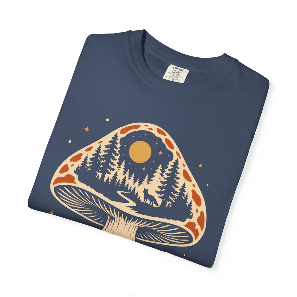 Hidden Forest Silhouette Mushroom T‑Shirt