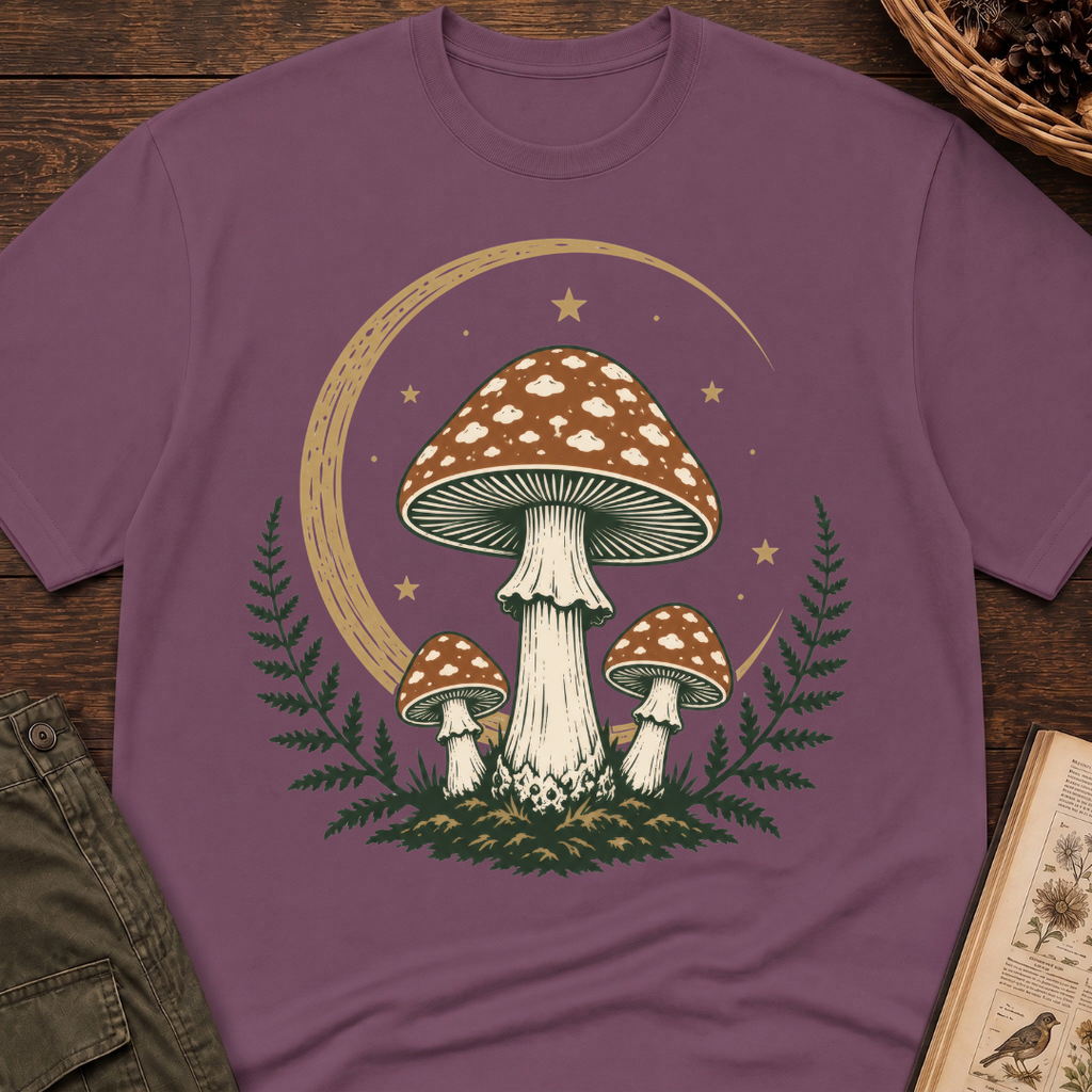 Moonlit Mushroom Emblem T‑Shirt