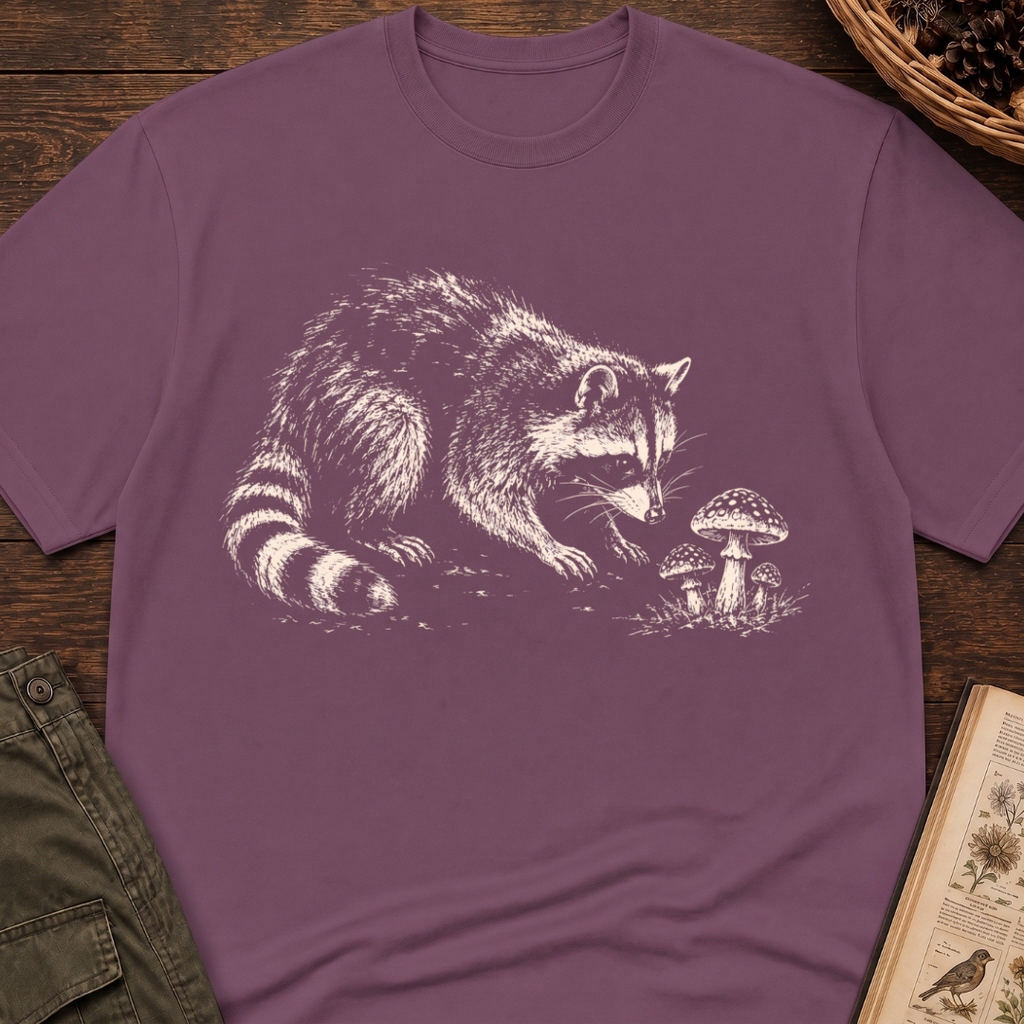 Raccoon with Mushroom T‑Shirt