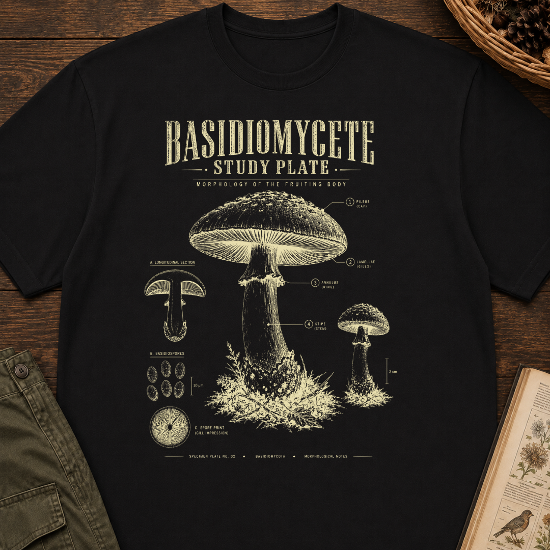 Basidiomycete Study Plate T‑Shirt