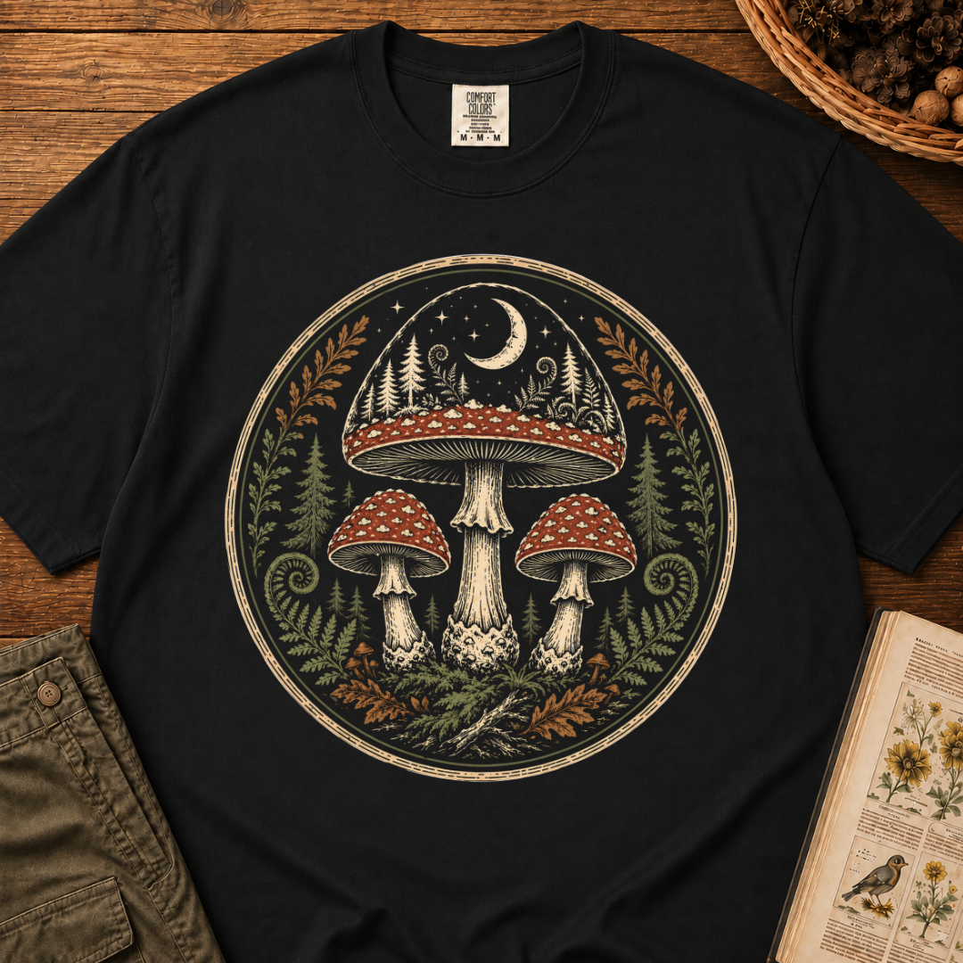 Moonlit Mycology Emblem T‑Shirt