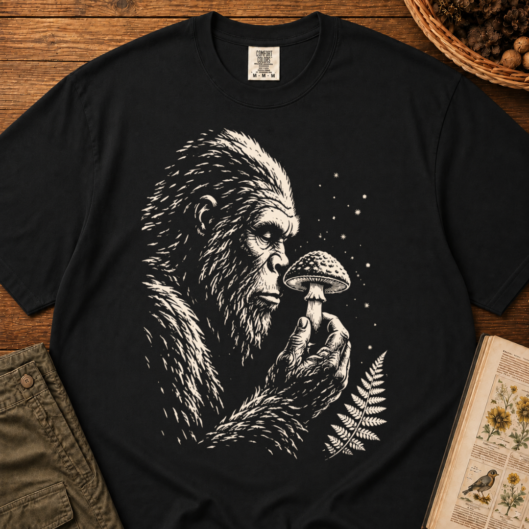 Sasquatch Mushroom Inspection T‑Shirt