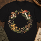 Woodland Fungi Wreath T‑Shirt