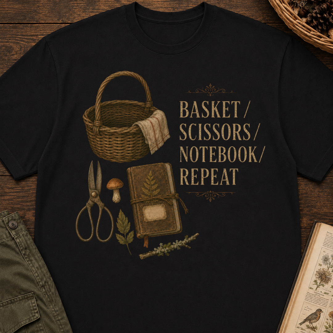 Basket Scissors Notebook Repeat T‑Shirt