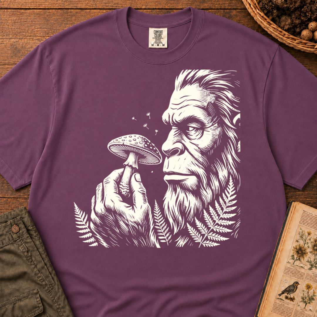 Bigfoot Mushroom Close Up T‑Shirt