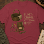 Basket Scissors Notebook Repeat T‑Shirt