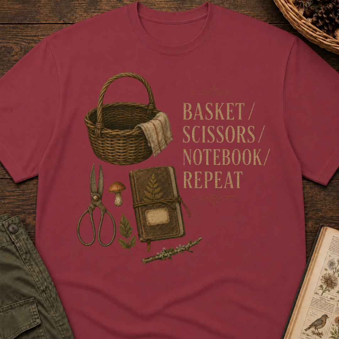 Basket Scissors Notebook Repeat T‑Shirt
