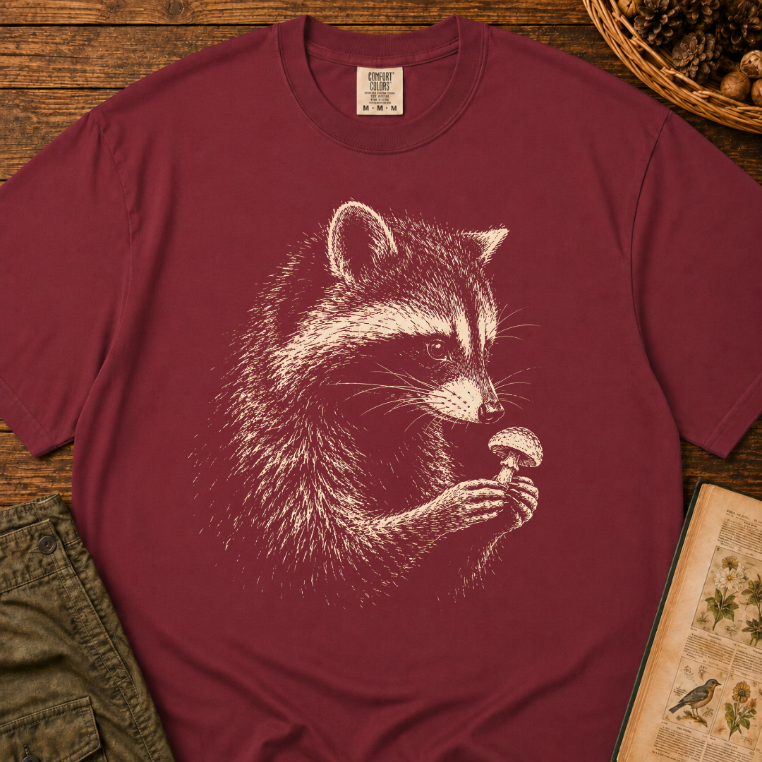 Raccoon Mushroom Bandit T‑Shirt