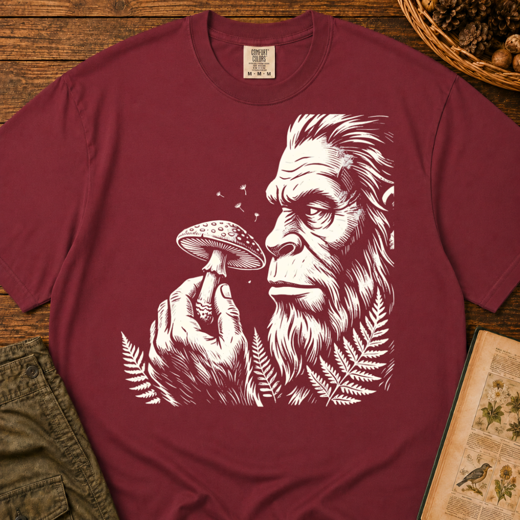 Bigfoot Mushroom Close Up T‑Shirt