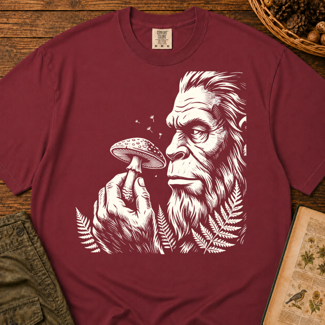 Bigfoot Mushroom Close Up T‑Shirt