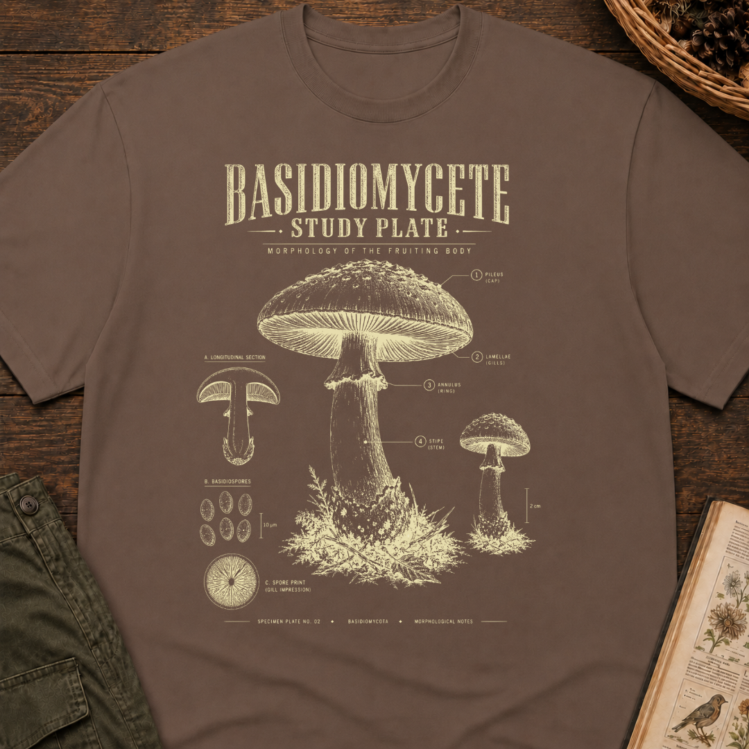 Basidiomycete Study Plate T‑Shirt