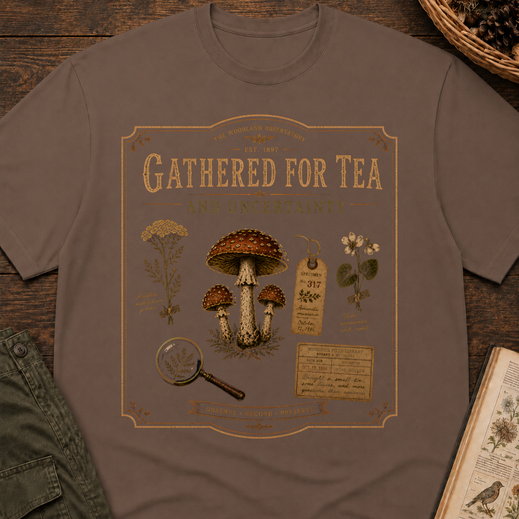 Gathered for Tea and Uncertainty T‑Shirt
