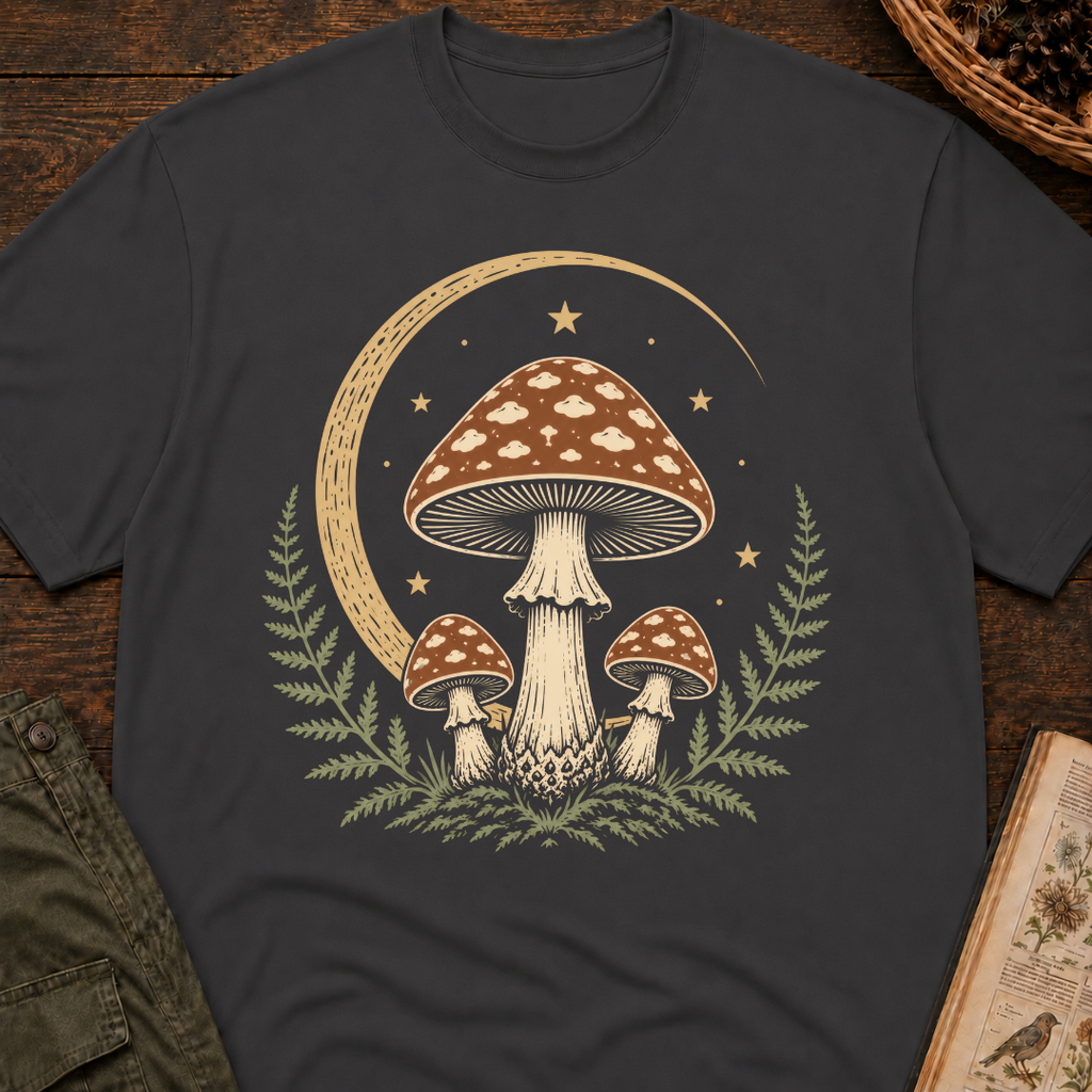 Moonlit Mushroom Emblem T‑Shirt