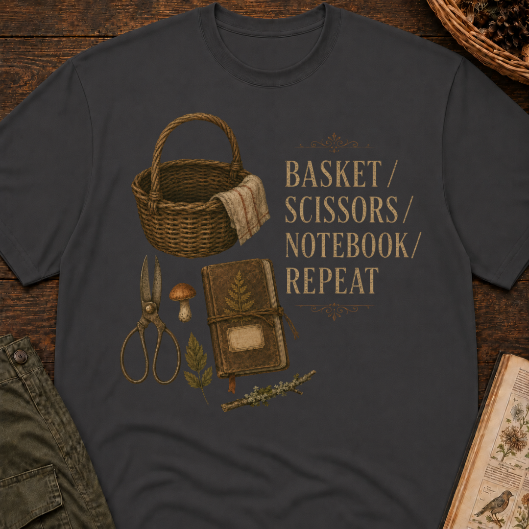 Basket Scissors Notebook Repeat T‑Shirt