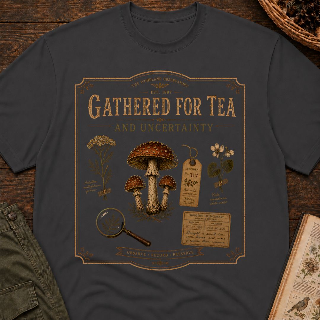Gathered for Tea and Uncertainty T‑Shirt