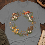Woodland Fungi Wreath T‑Shirt