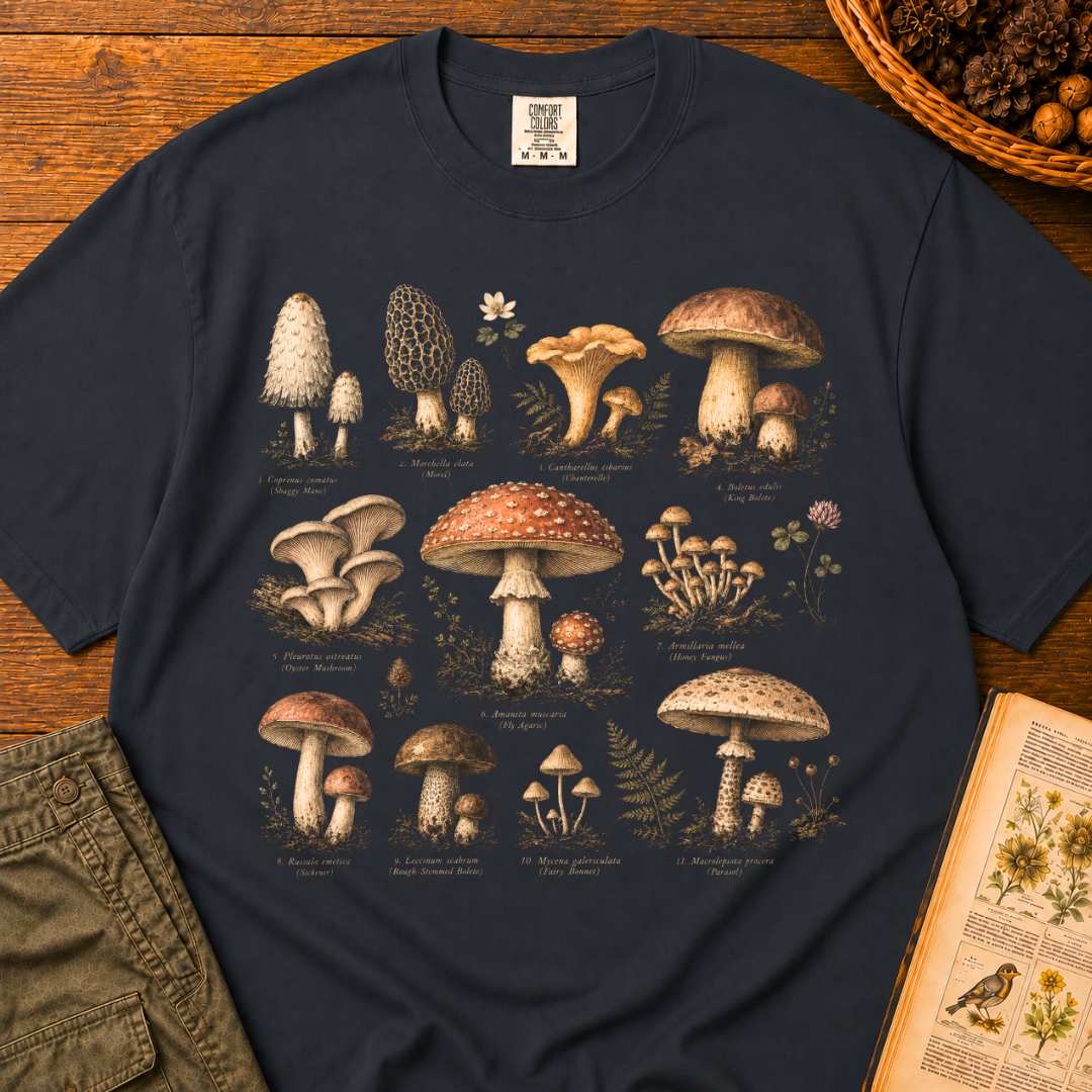 Forest Fungi Field Guide T‑Shirt