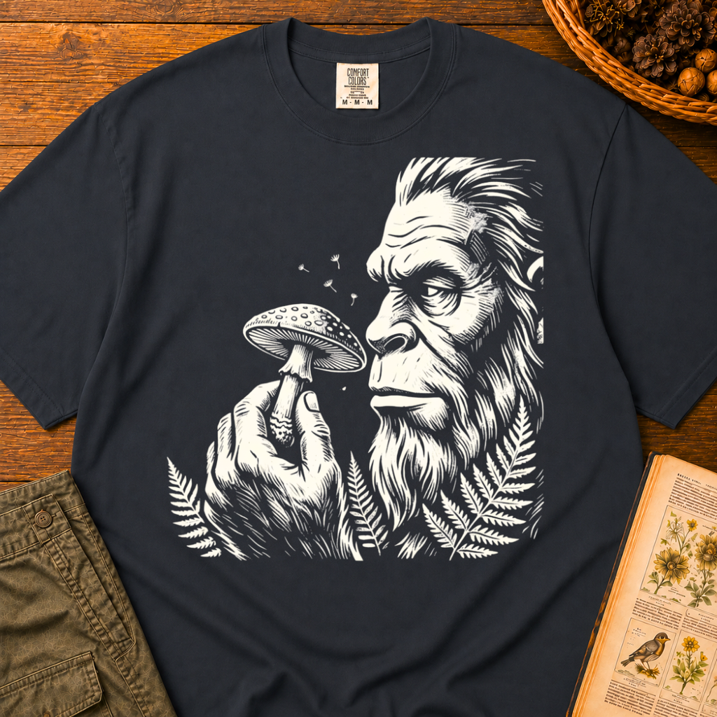 Bigfoot Mushroom Close Up T‑Shirt