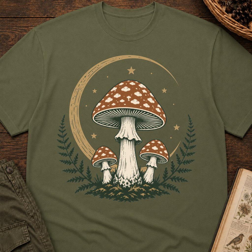 Moonlit Mushroom Emblem T‑Shirt