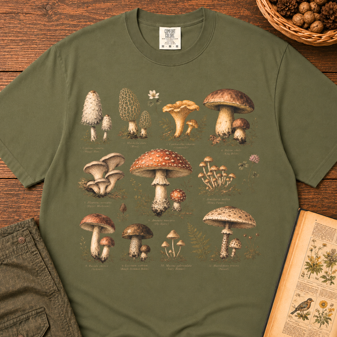 Forest Fungi Field Guide T‑Shirt