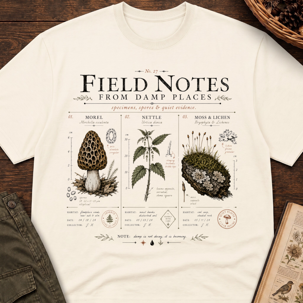 Field Notes Damp Places T-Shirt