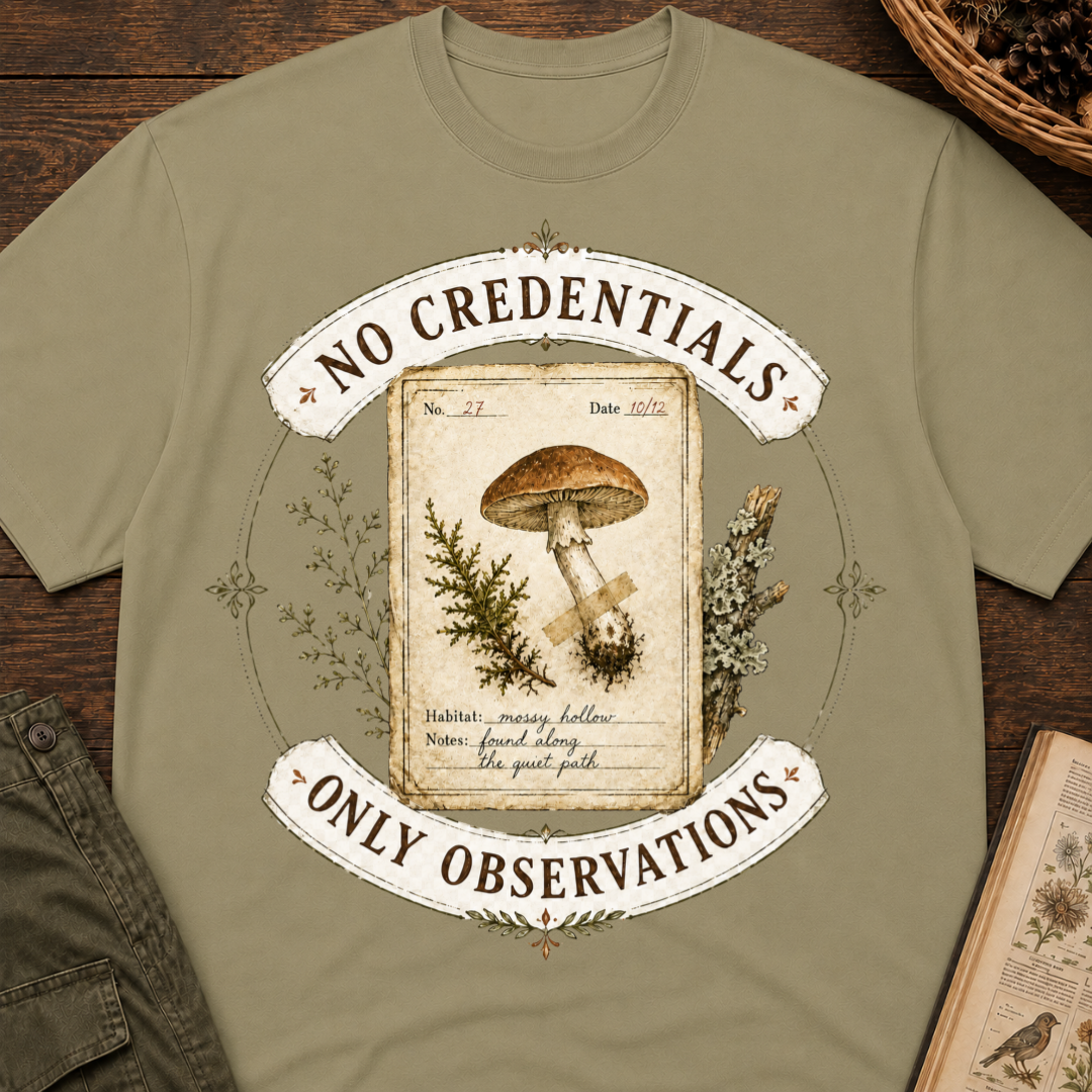 No Credentials, Only Observations T-Shirt