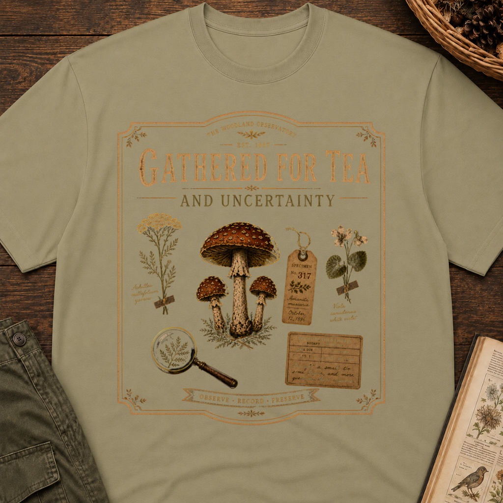 Gathered for Tea and Uncertainty T‑Shirt