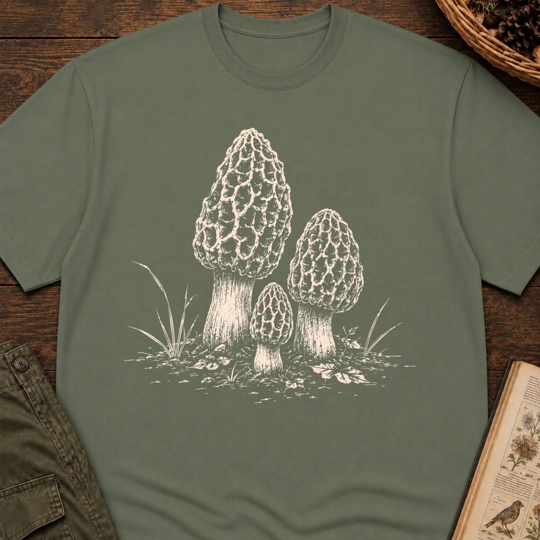 Quiet Morel Patch T‑Shirt