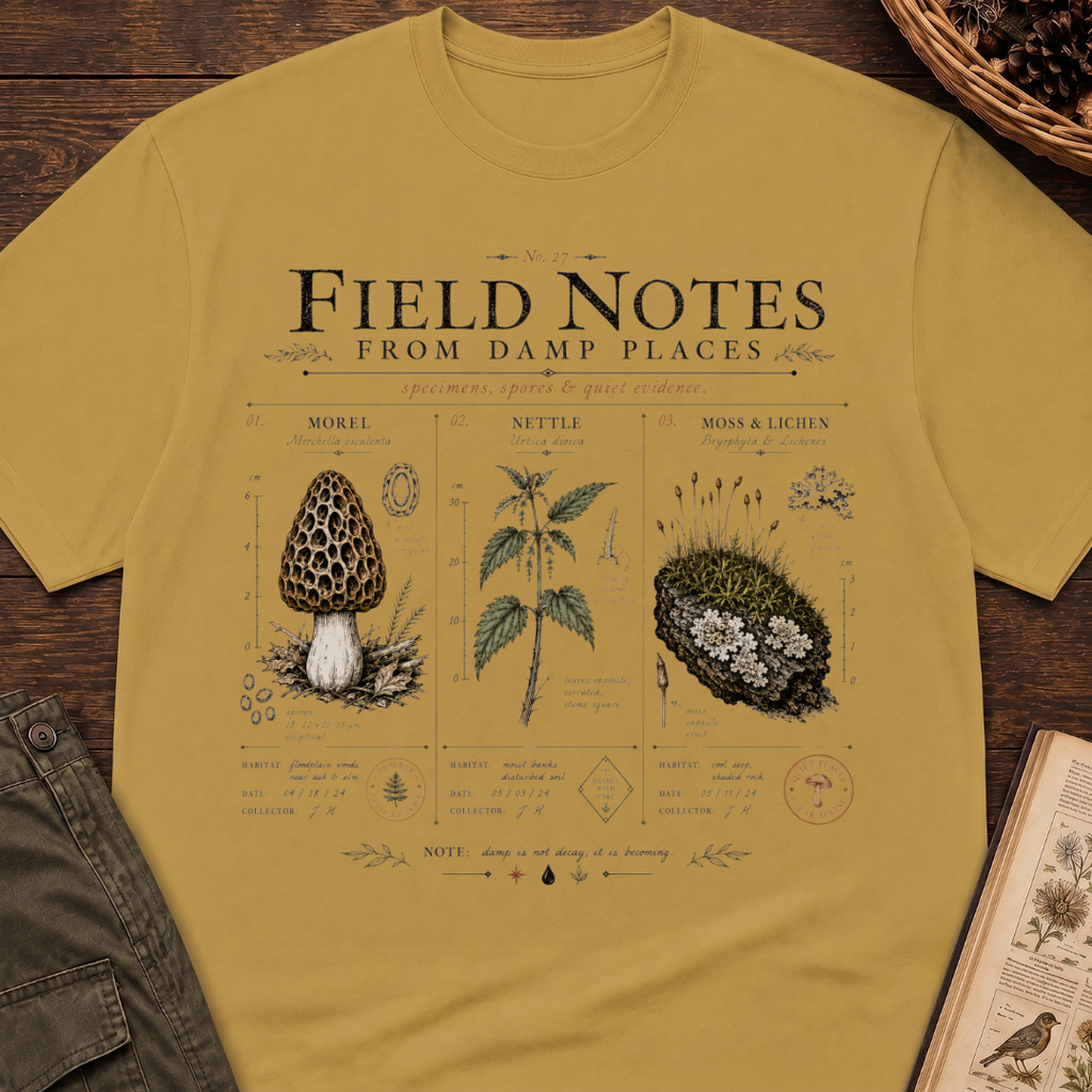 Field Notes Damp Places T-Shirt