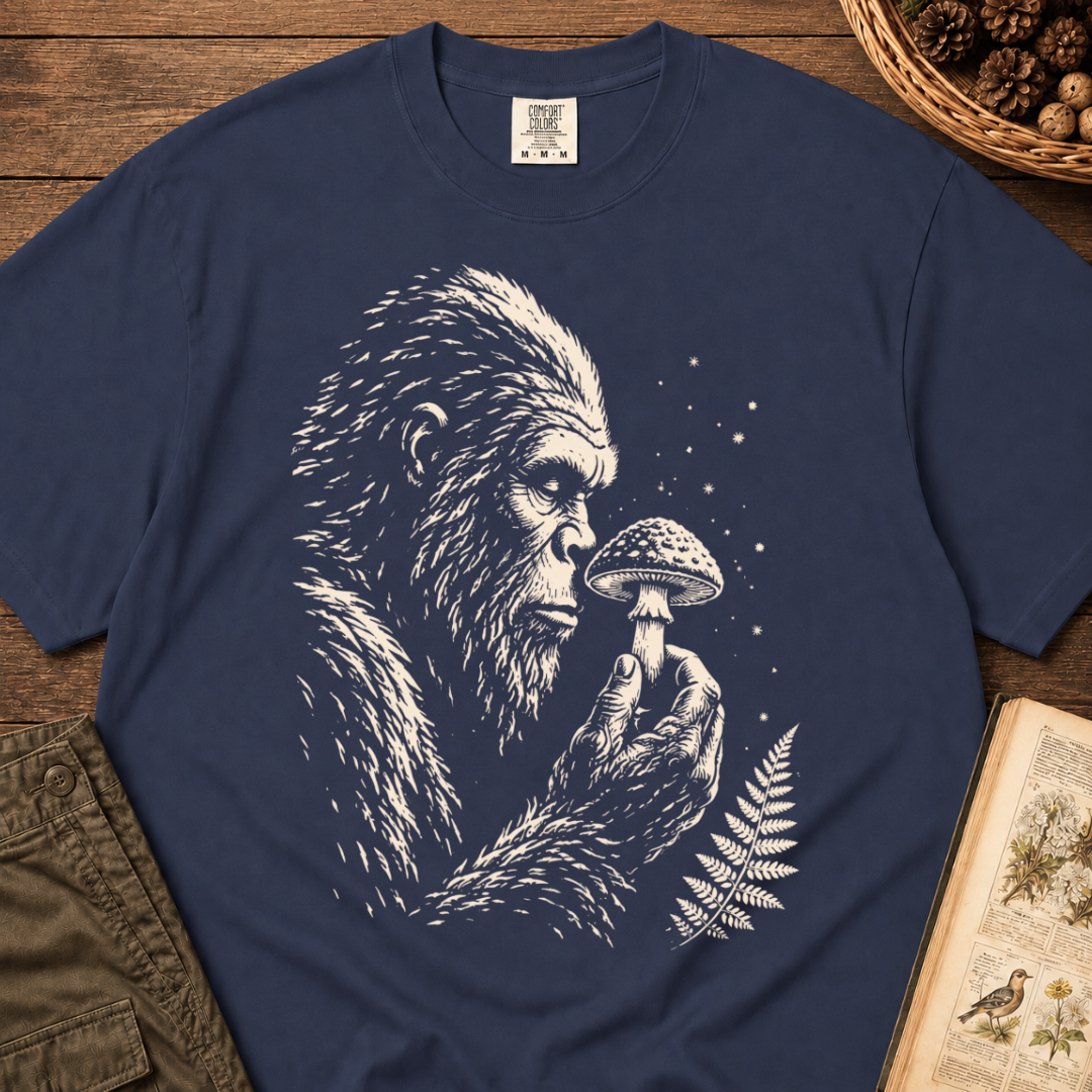 Sasquatch Mushroom Inspection T‑Shirt