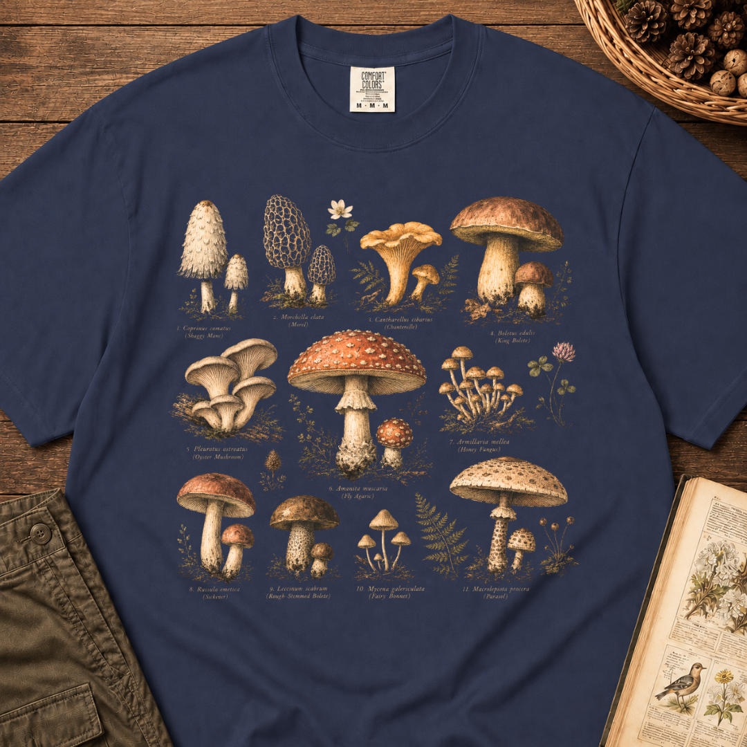 Forest Fungi Field Guide T‑Shirt