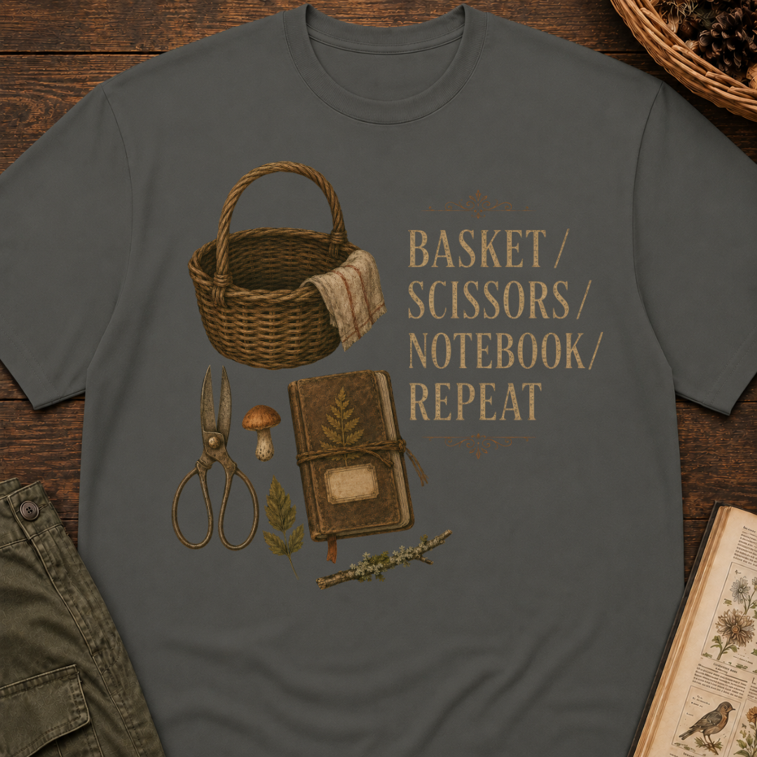 Basket Scissors Notebook Repeat T‑Shirt