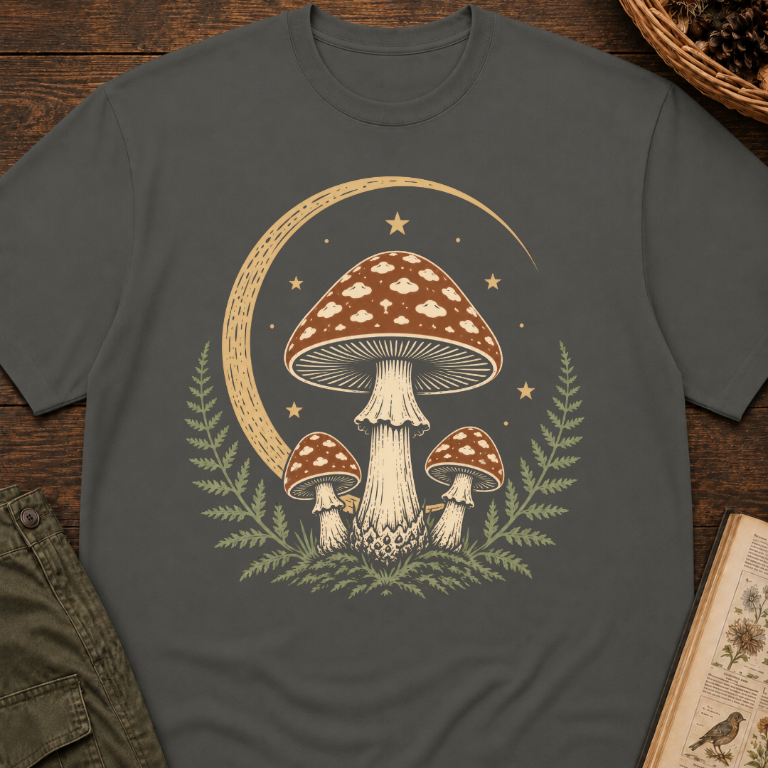 Moonlit Mushroom Emblem T‑Shirt
