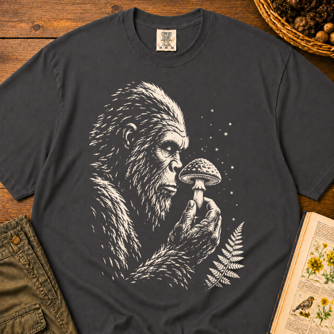 Sasquatch Mushroom Inspection T‑Shirt