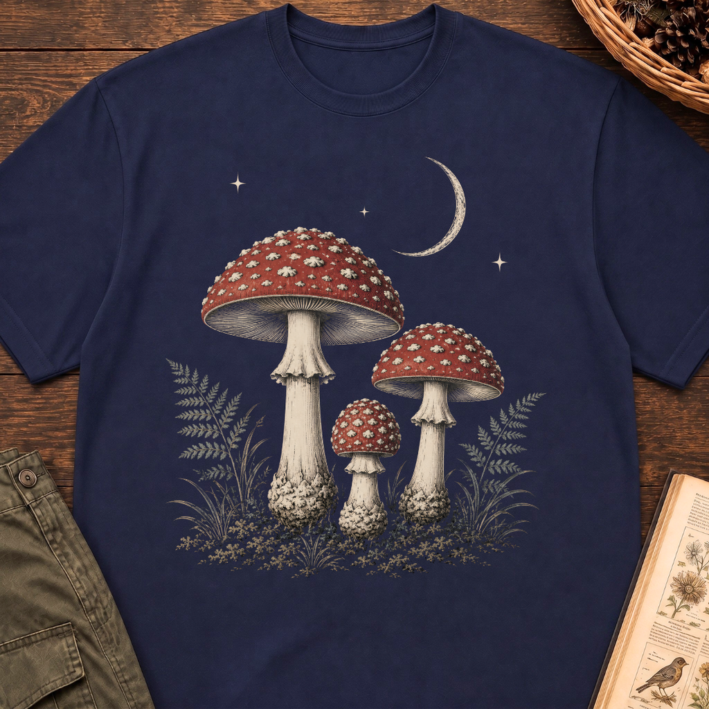 Moonlit Mushroom Emblem T‑Shirt