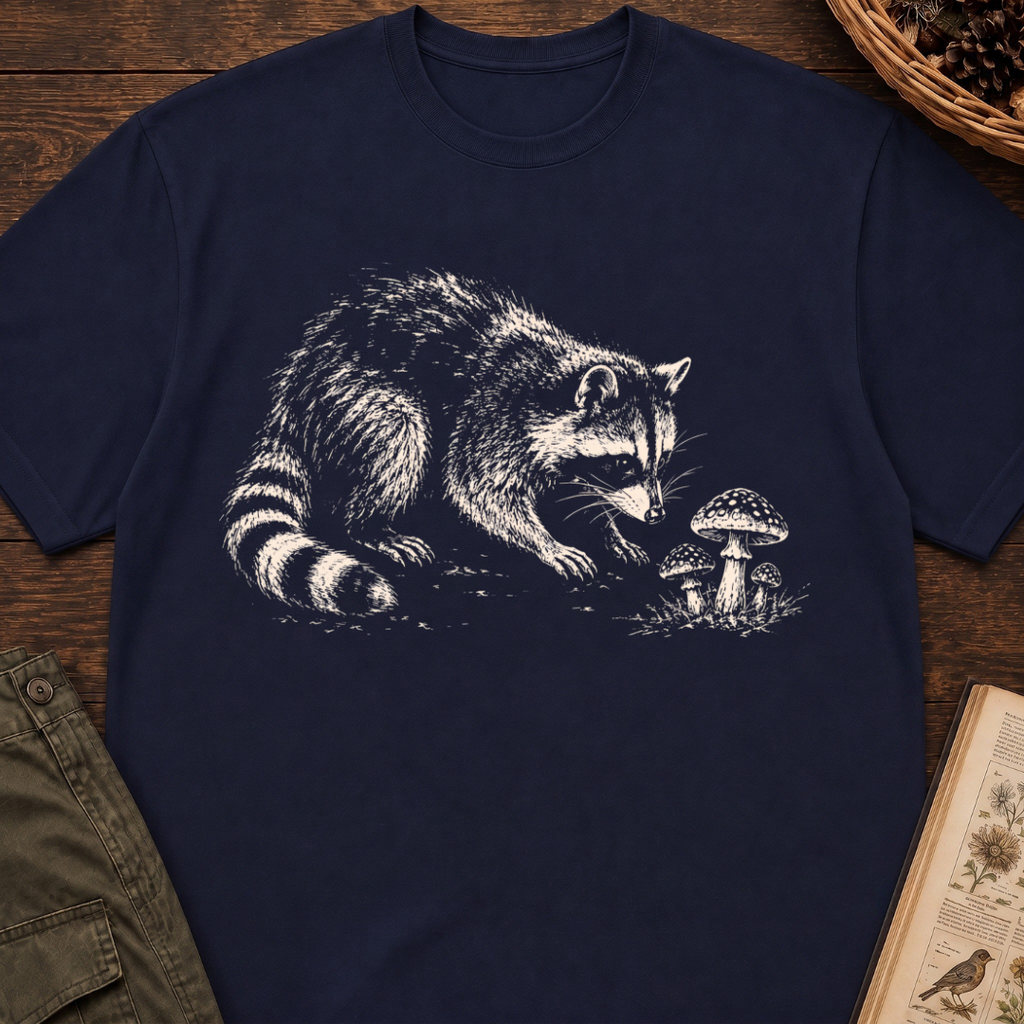 Raccoon with Mushroom T‑Shirt