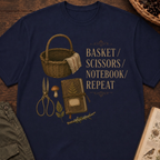Basket Scissors Notebook Repeat T‑Shirt